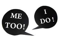 I do and Me too photo prop